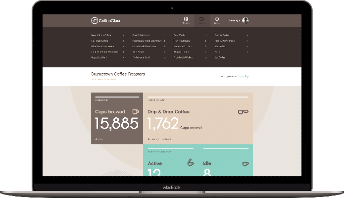 Coffee Cloud App dashboard