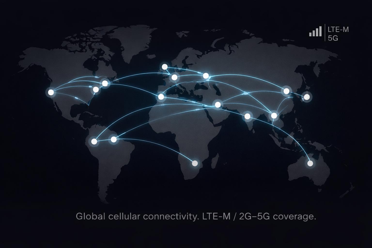 Global cellular connectivity – LTE-M / 2G–5G coverage